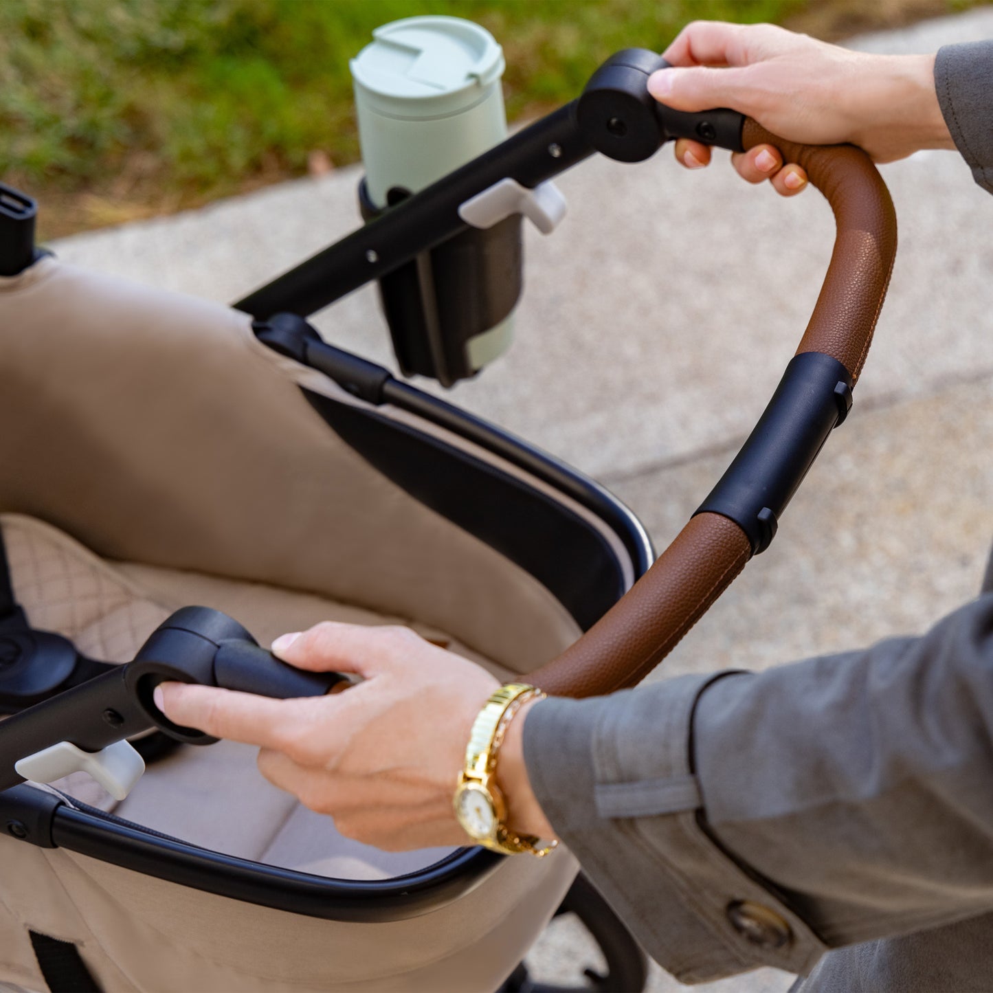 Shyft Intuiti+ Stroller with Green & Gentle Fabric