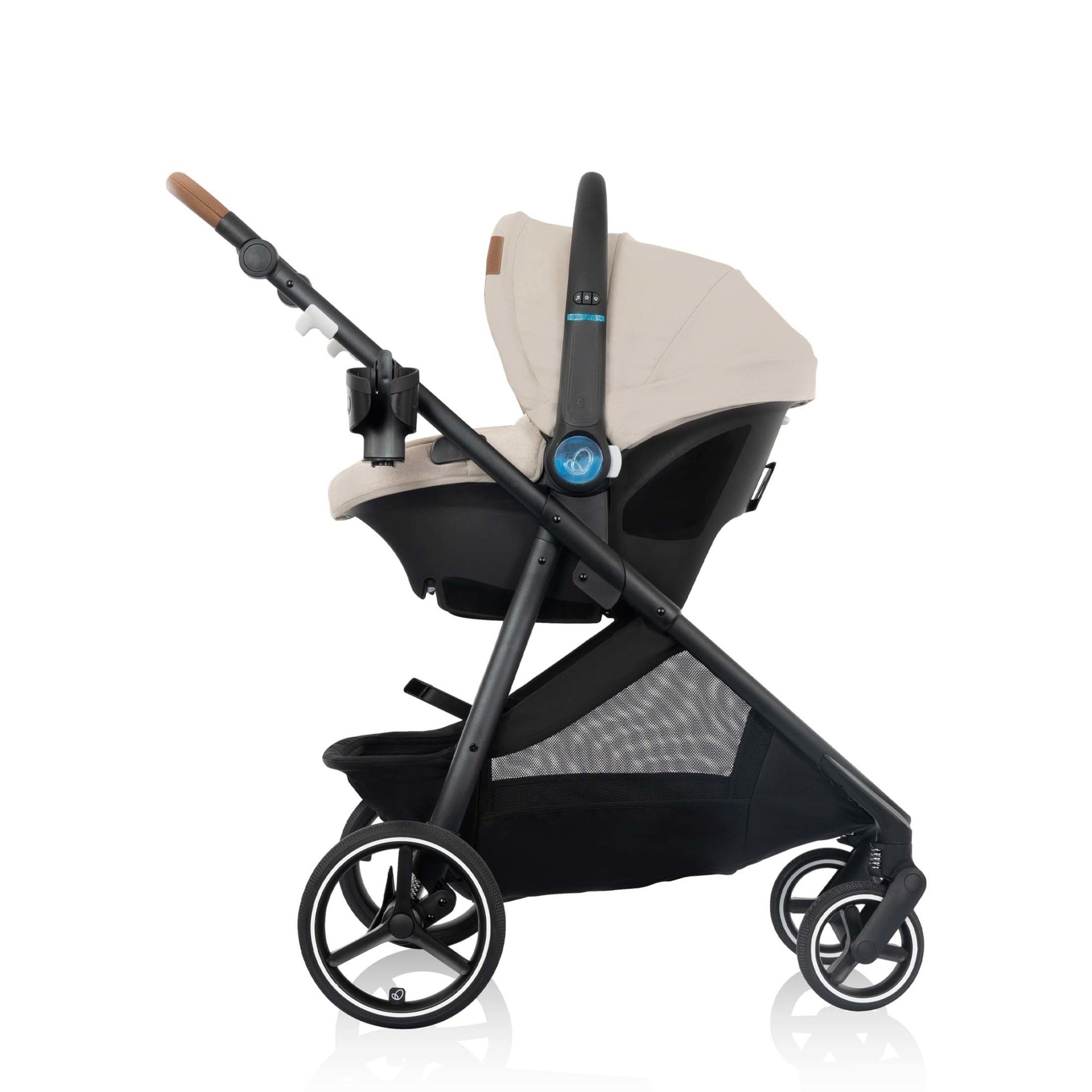 Shyft Intuiti+ Travel System featuring Revolve180 LiteMaxâ„¢ NXT Rotating Infant Car Seat with SensorySoothe Champagne 4