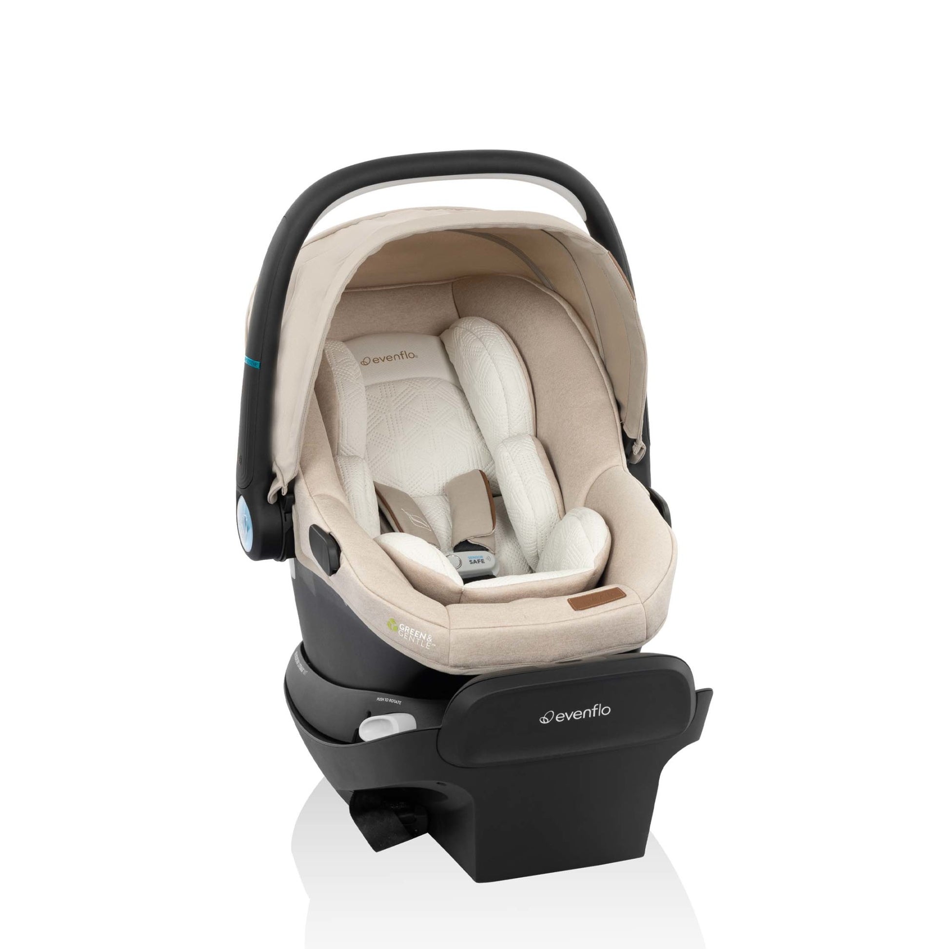 Shyft Intuiti+ Travel System featuring Revolve180 LiteMaxâ„¢ NXT Rotating Infant Car Seat with SensorySoothe Champagne 5