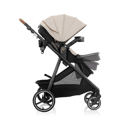 Shyft Intuiti+ Travel System featuring Revolve180 LiteMaxâ„¢ NXT Rotating Infant Car Seat with SensorySoothe Champagne 6