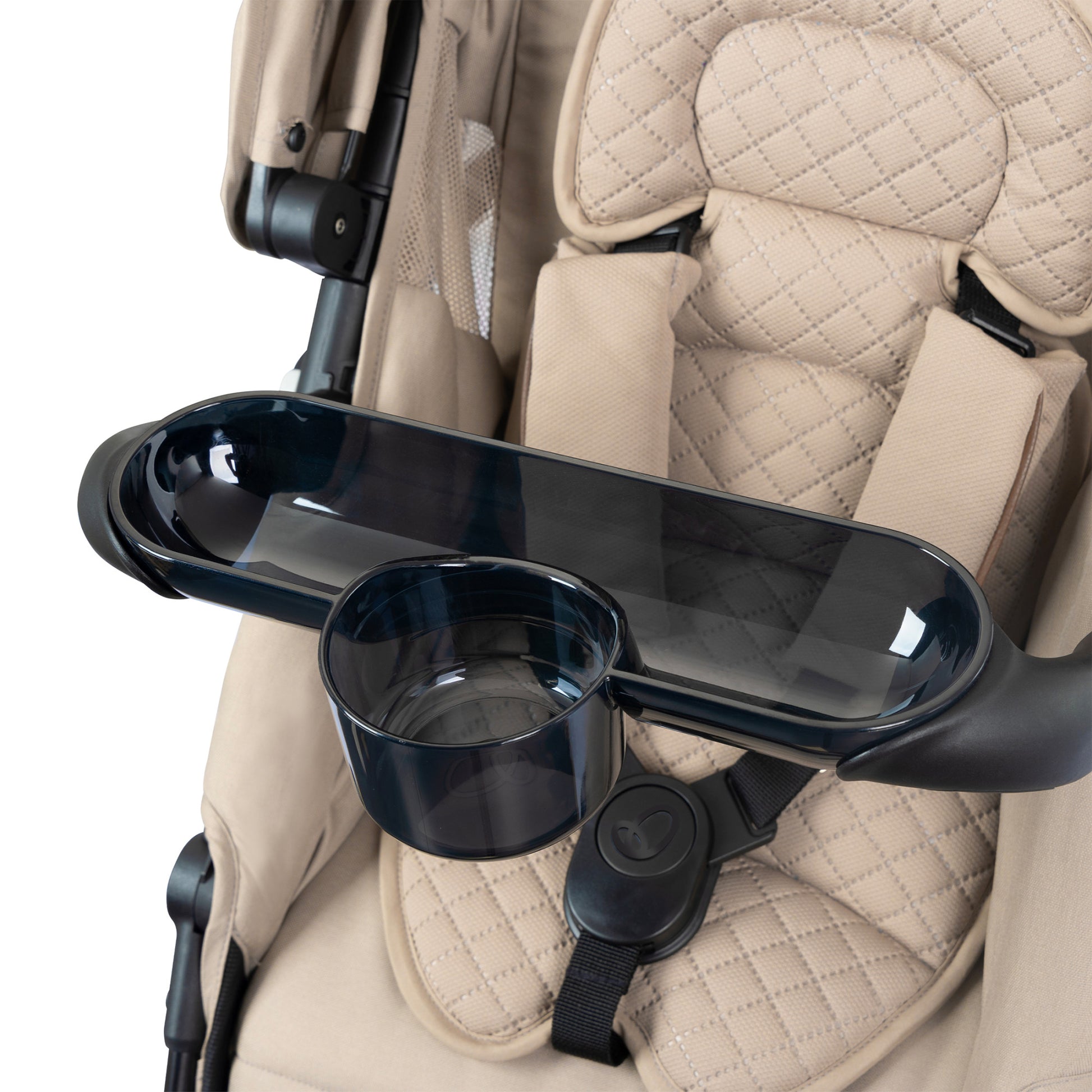 Shyft Intuiti+ Travel System featuring Revolve180 LiteMaxâ„¢ NXT Rotating Infant Car Seat with SensorySoothe Travertine cup holder
