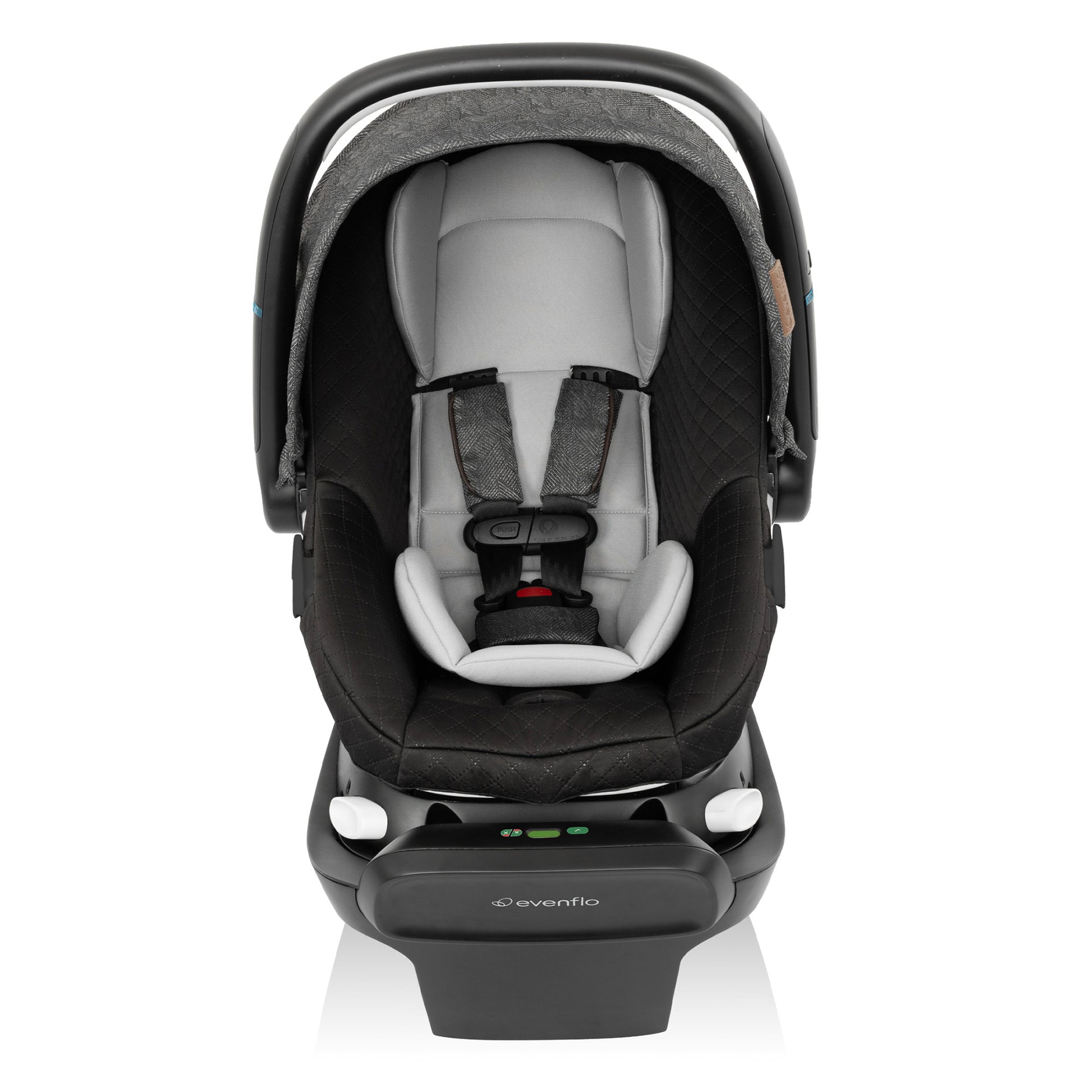 evenflo advanced sensorsafe litemax infant car seat raven jet Evenflo Shyft Intuiti+ Travel System Featuring Revolve180 LiteMax NXT Preemie and Infant Car Seat with SensorySoothe