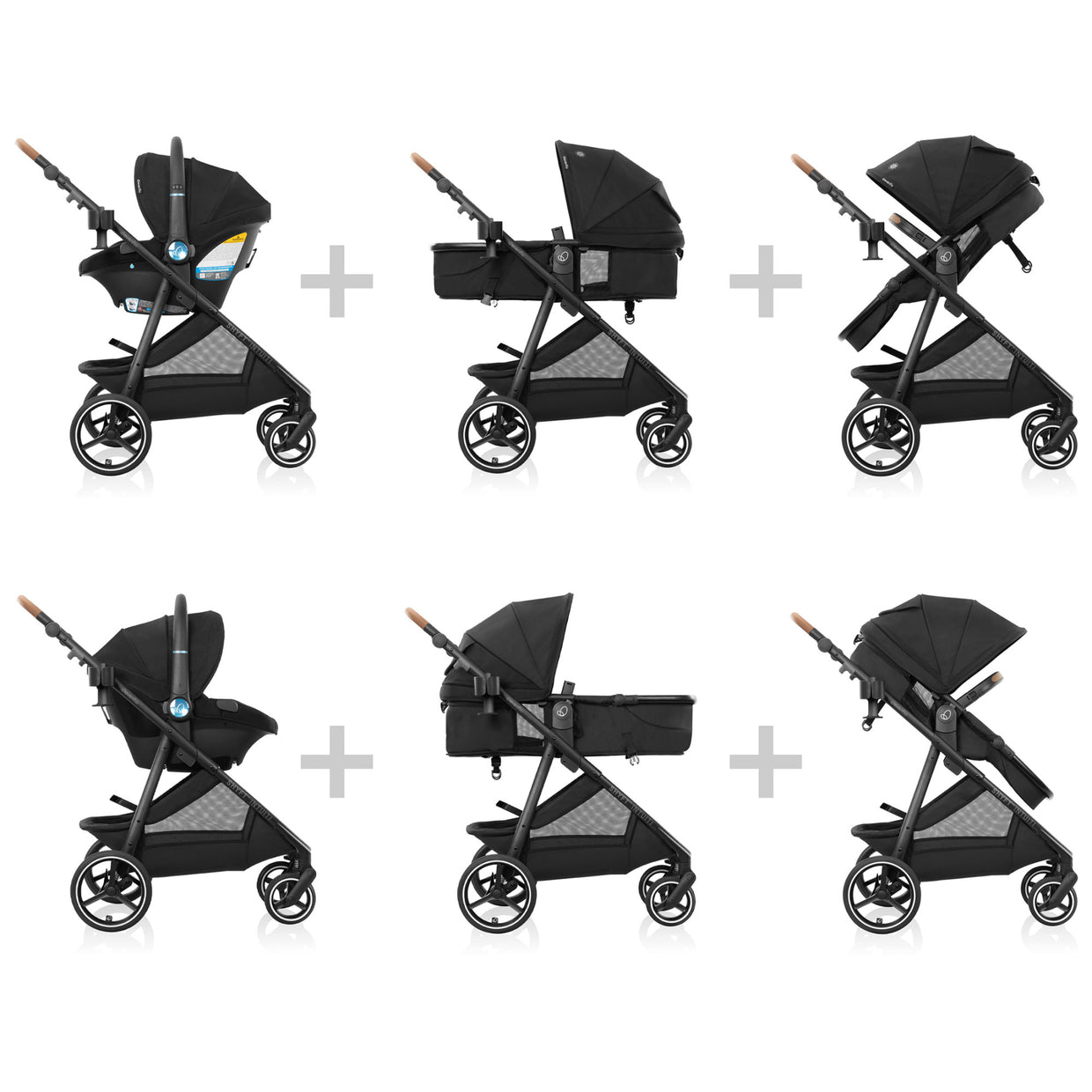 Evenflo Shyft Intuiti+ Travel System featuring LiteMax NXT with SensorySoothe