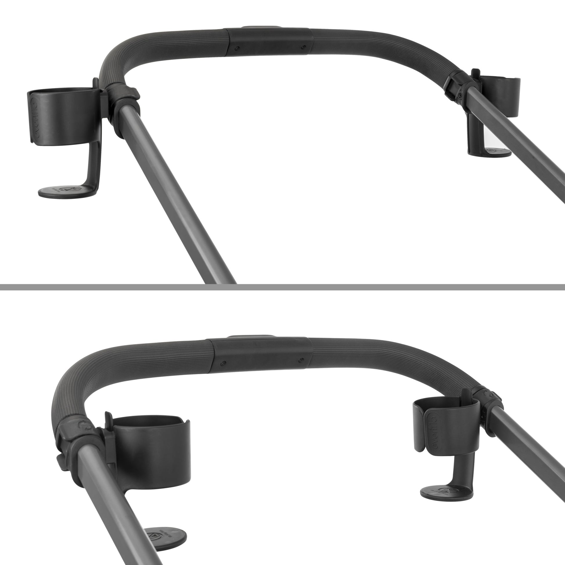 Shyft Rideshare All-Terrain Performance Stroller Wagon Sterling Black handle with holder