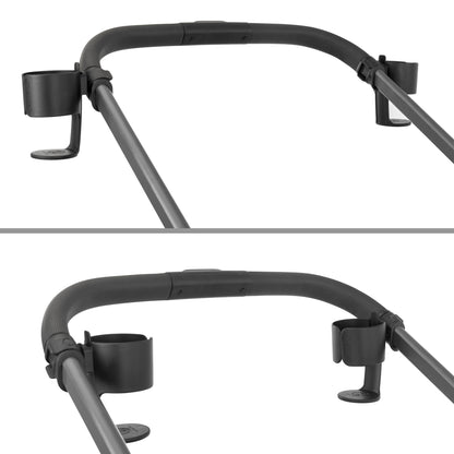 Shyft Rideshare All-Terrain Performance Stroller Wagon Sterling Black handle with holder