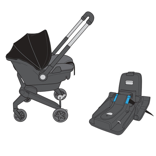 Shyft DualRide Infant Car Seat Stroller Combo with Carryall Storage & Extended Canopy Support