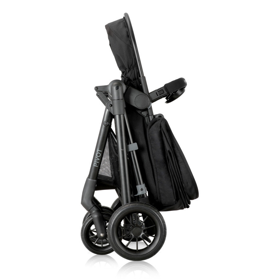 Pivot Modular Travel System with LiteMax Infant Car Seat with Anti-Rebound Bar folded 2