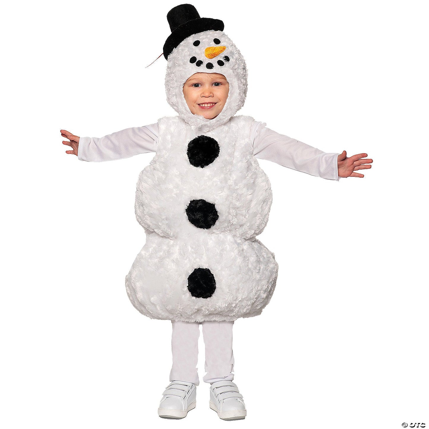 Toddlers Snowman Belly Baby Costume - Medium