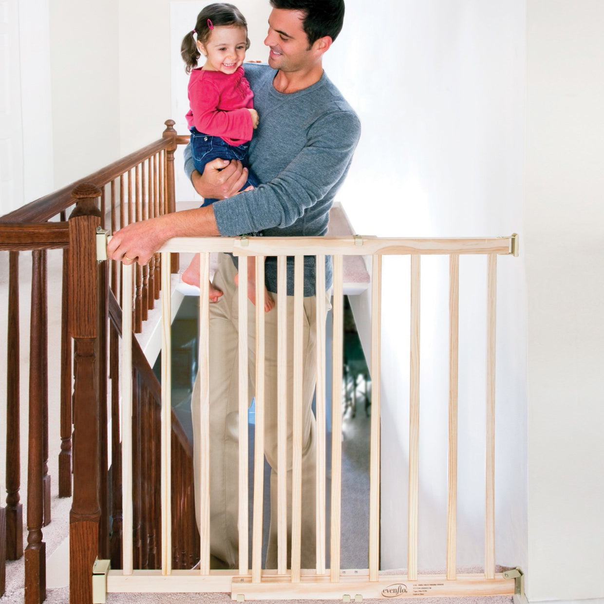 evenflo expansion gate Evenflo Walk-Thru Top Of Stairs Baby Gate