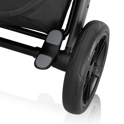 Pivot Suite Modular Travel System with LiteMax Infant Car Seat side wheel