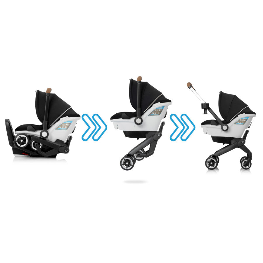 Shyft DualRide Infant Car Seat Stroller Combo with Carryall Storage & Extended Canopy Bundle