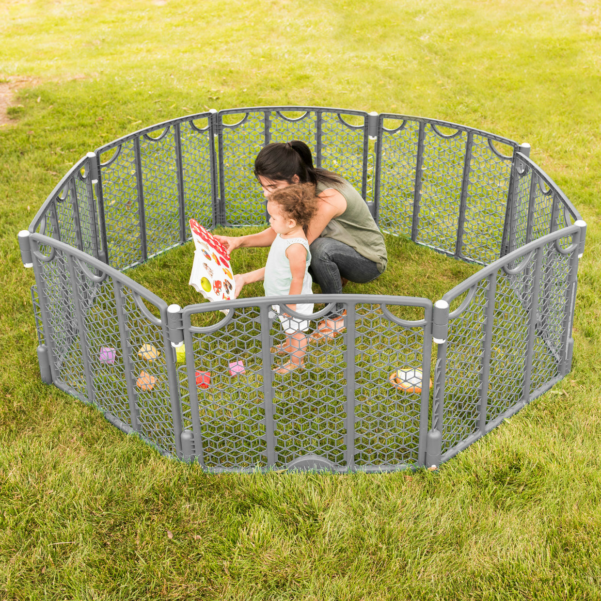 how to assemble evenflo playpen Evenflo Versatile Play Space Adjustable Play Area, 8-Panel