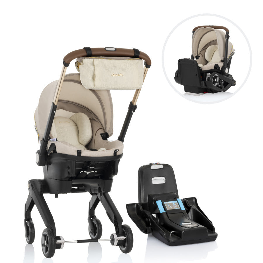 Shyft DualRide Infant Car Seat Stroller Combo with Green & Gentle Fabric 1