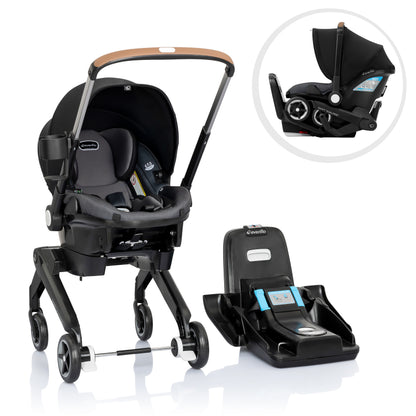 best 2 in 1 car seat stroller Evenflo Evenflo Shyft DualRide Infant Car Seat Stroller Combo with Carryall Storage