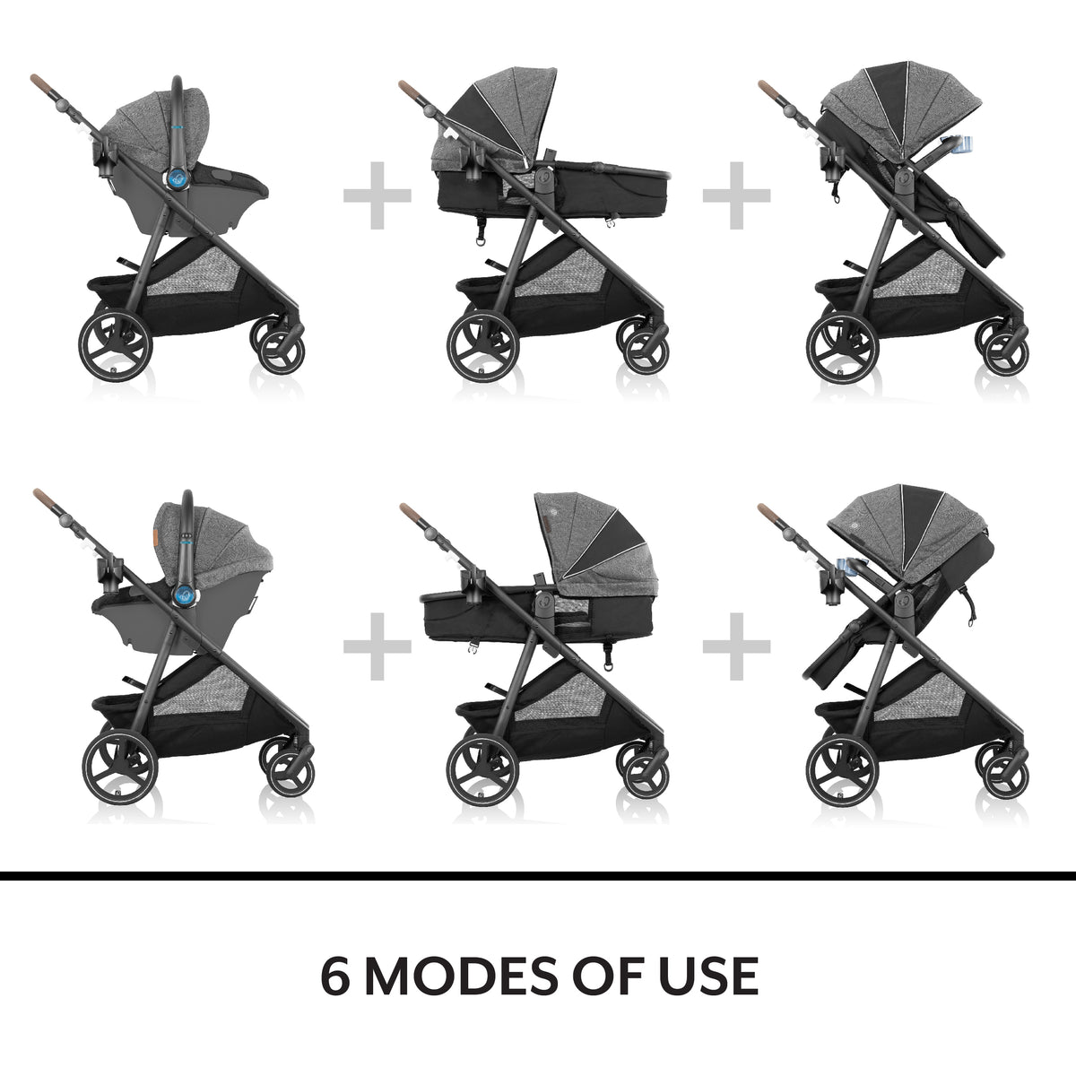 Shyft Intuiti+ Travel System featuring Revolve180 LiteMax™ NXT Rotating Infant Car Seat with SensorySoothe - Quartz