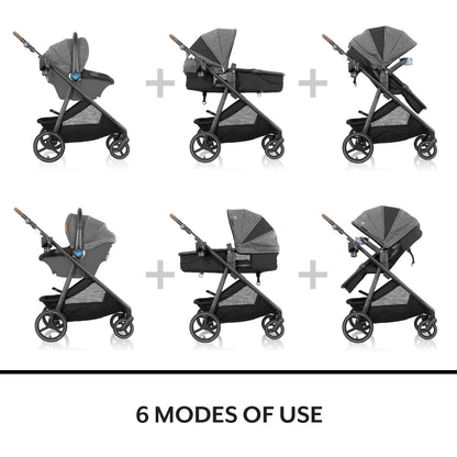 Shyft Intuiti+ Travel System featuring Revolve180 LiteMax™ NXT Rotating Infant Car Seat with SensorySoothe - Quartz
