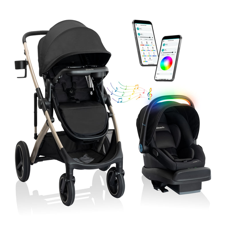 Monarch Travel System with LiteMax NXT Infant Car Seat featuring SensorySoothe