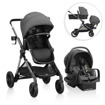 evenflo aura comfort fold Evenflo Pivot Xpand Travel System with LiteMax Preemie and Infant Car Seat
