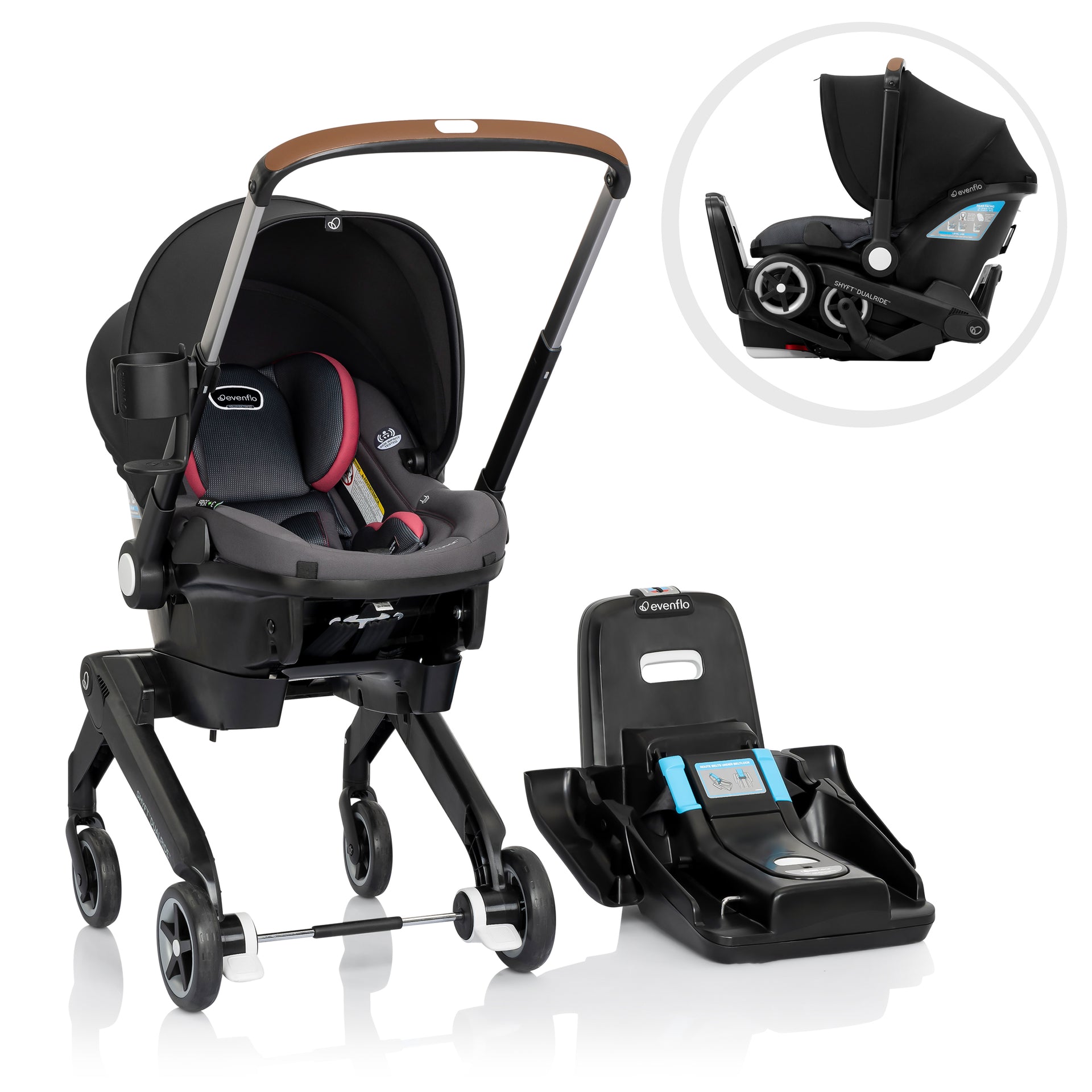 Evenflo Evenflo Shyft DualRide Infant Car Seat Stroller Combo with