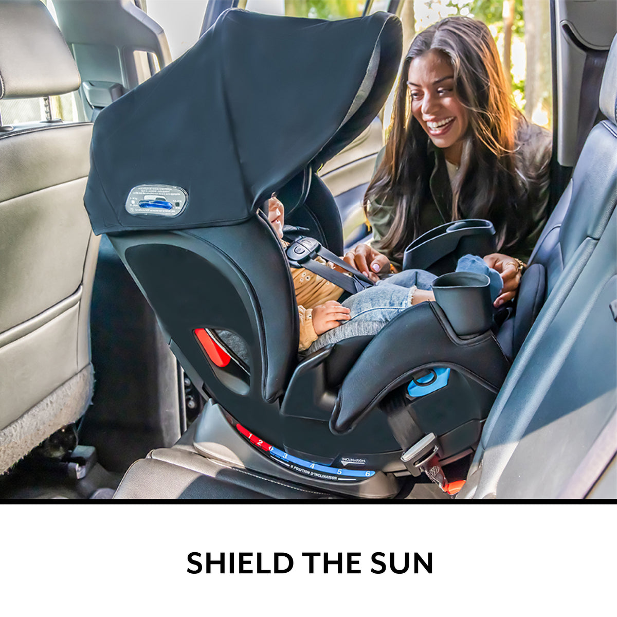 All4Stages Slim Plus Canopy 4-in-1 Convertible Car Seat - Howell Black