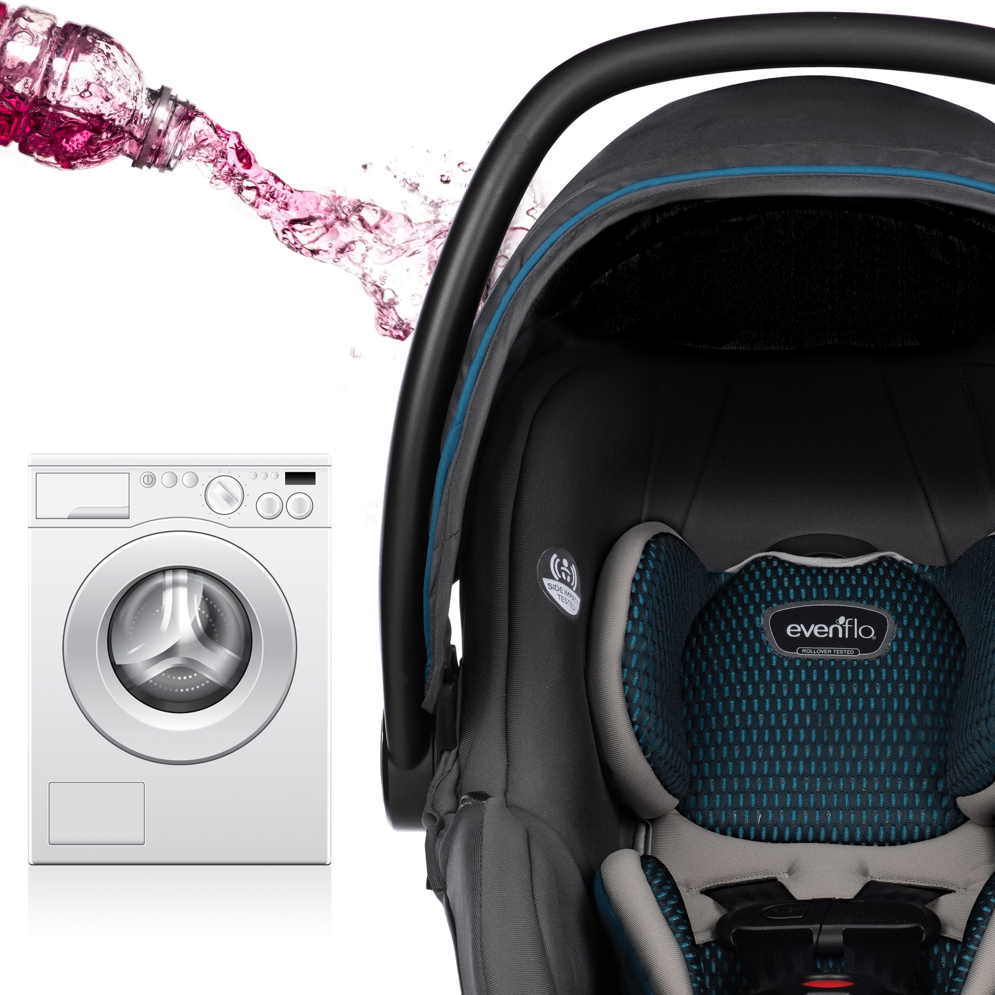 LiteMax DLX Infant Car Seat with SafeZone Load Leg Base Evenflo