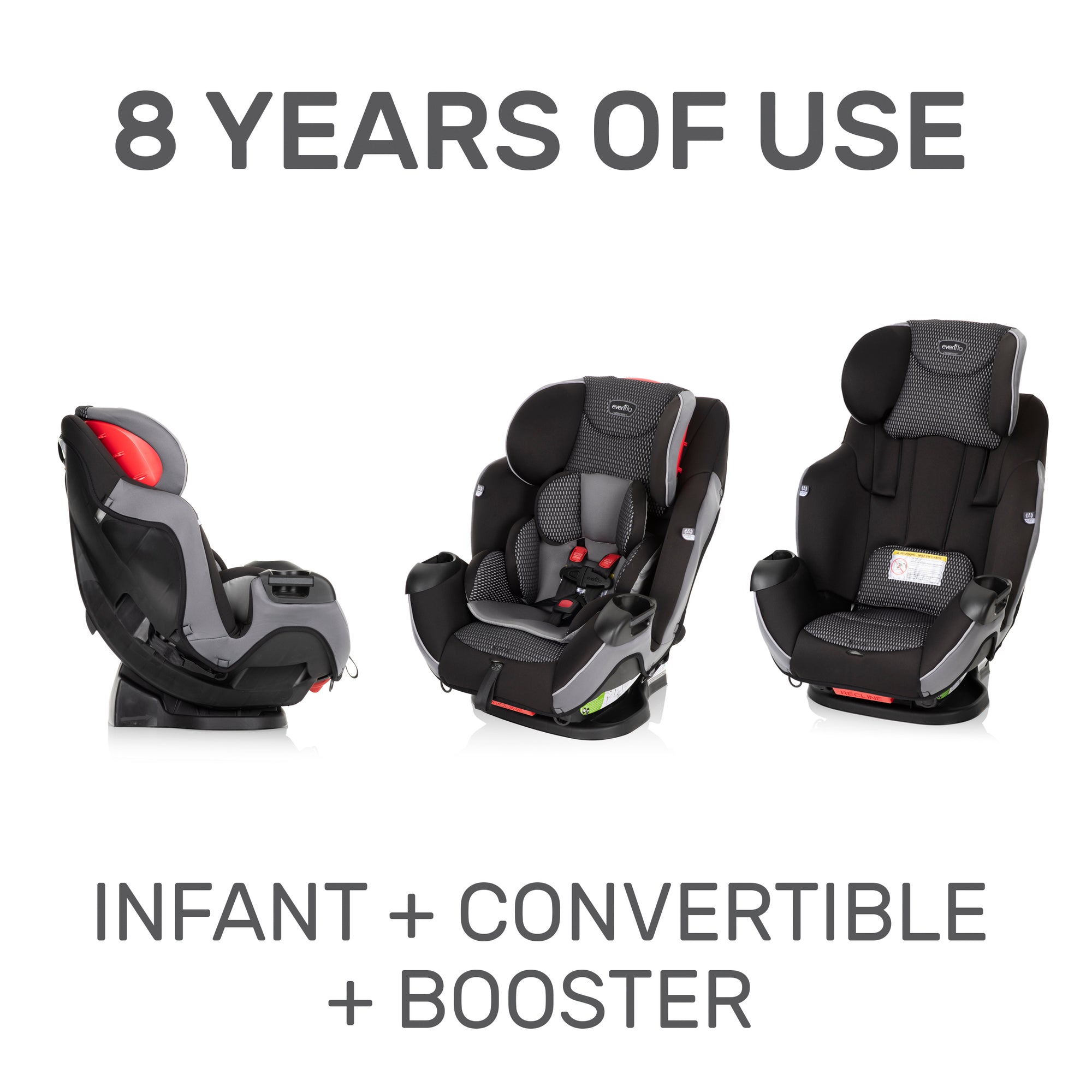 Symphony AllInOne Convertible Car Seat with FreeFlow Evenflo