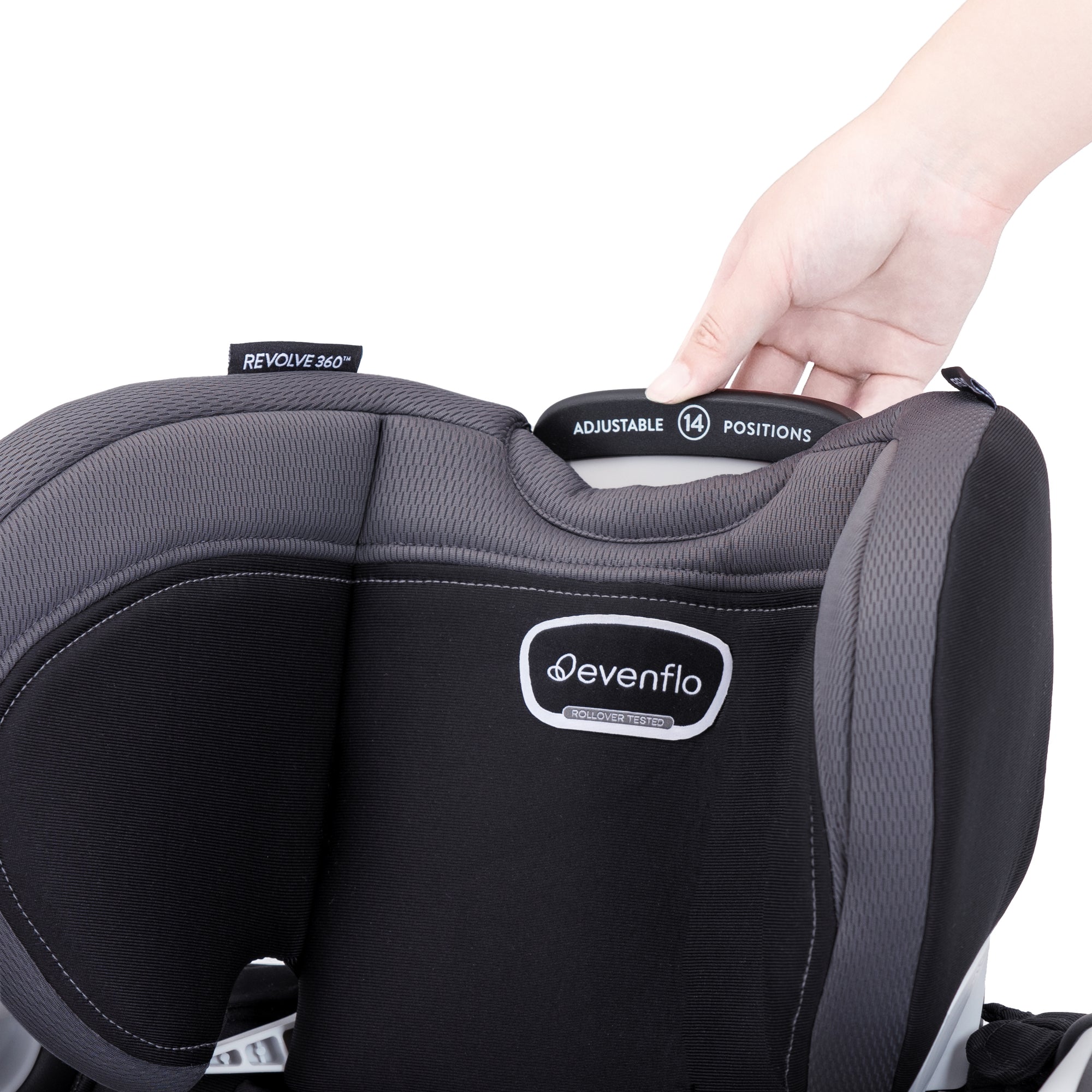 Revolve360 Extend Rotational Convertible Car Seat with Cover Evenflo® Official Site