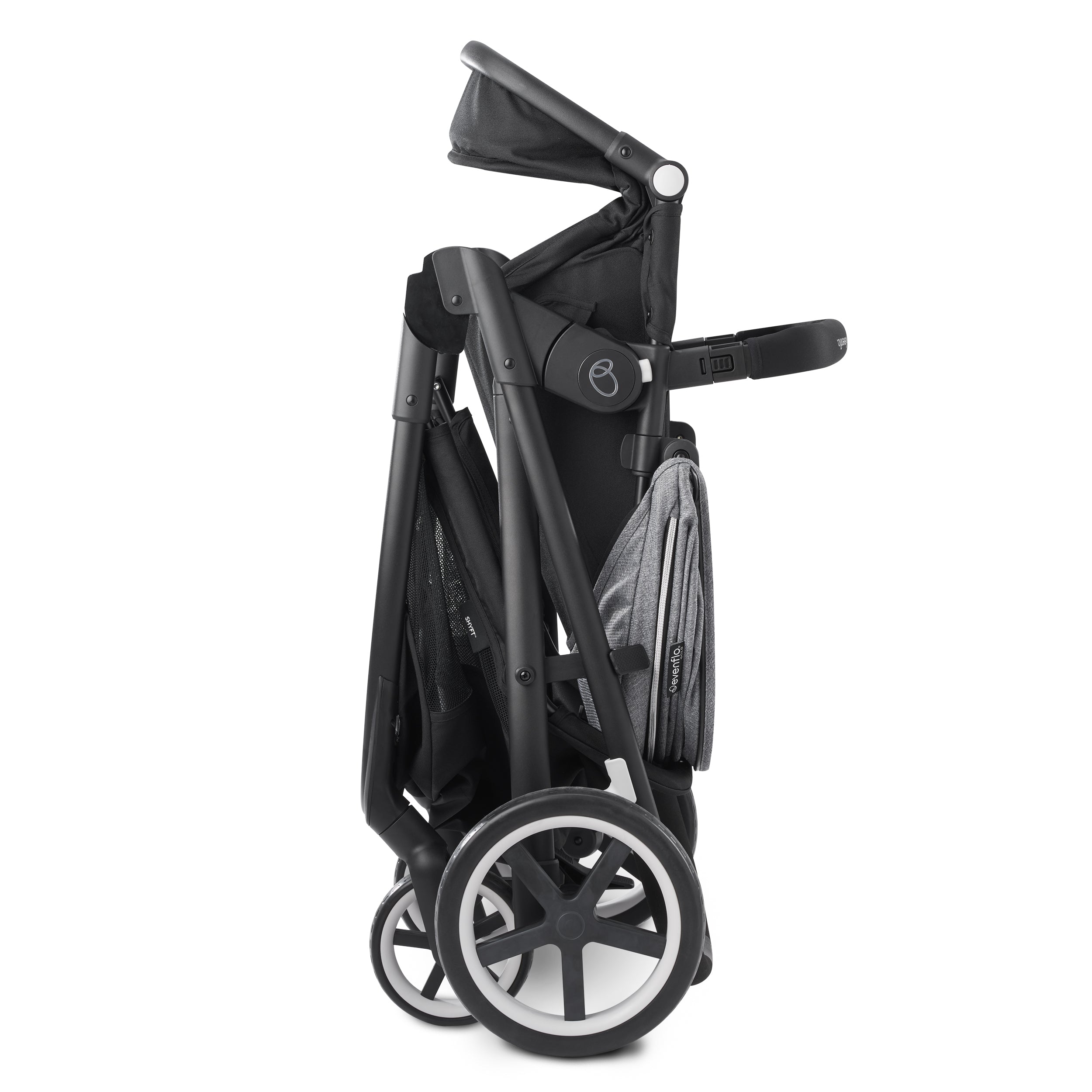 Evenflo gold sensorsafe shyft smart modular travel system with securemax smart infant car seat store