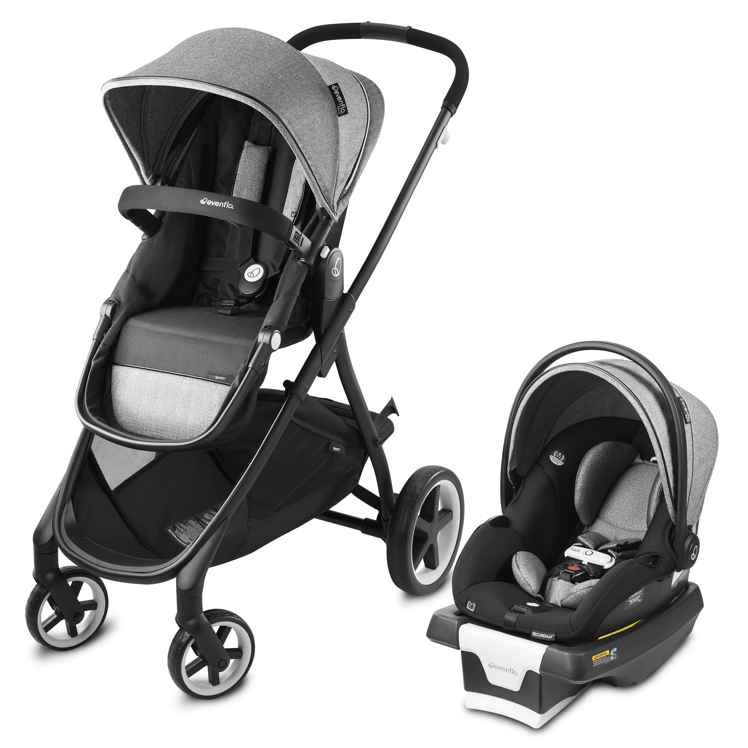 Evenflo Gold Shyft Travel System with SecureMax Infant Car Seat incl SensorSafe Evenflo Official Site