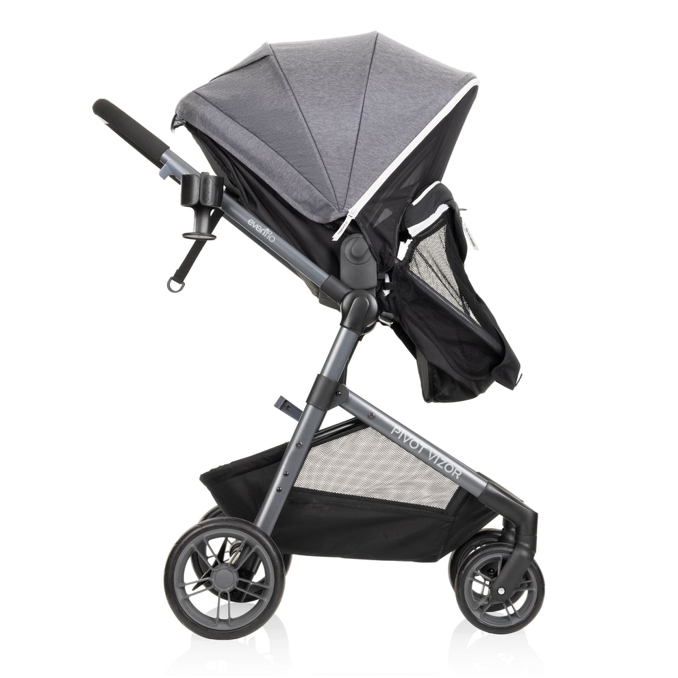 Evenflo Pivot Vizor Travel System with LiteMax Infant Car Seat