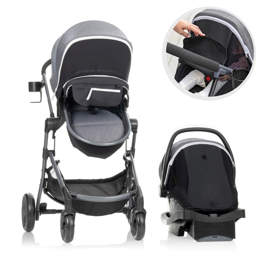 evenflo pivot vizor modular travel system Pivot Vizor Travel System with LiteMax Infant Car Seat