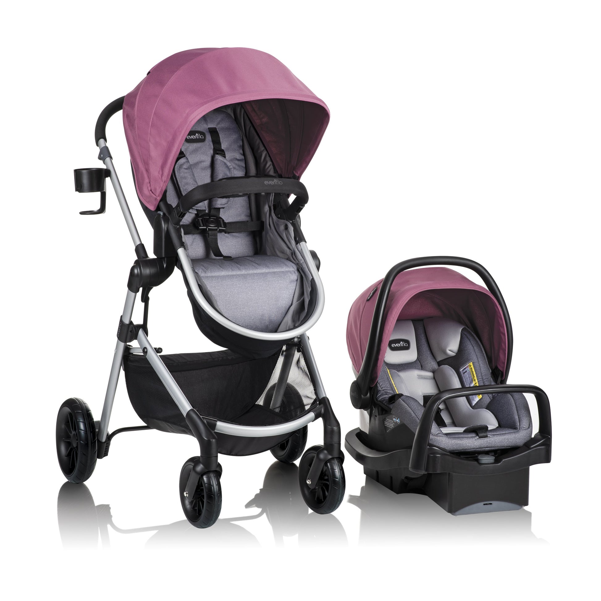 Evenflo Pivot Modular Travel System with LiteMax Infant Car Seat with Anti-Rebound Bar